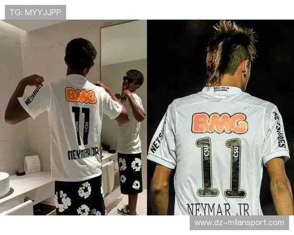 内马尔穿上本地球队球衣参加友谊赛，被当地球迷疯狂拥抱